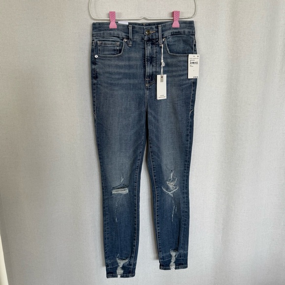 NWT Good American Good Waist High-Rise Crop Jeans Size 4/27 - Picture 1 of 14